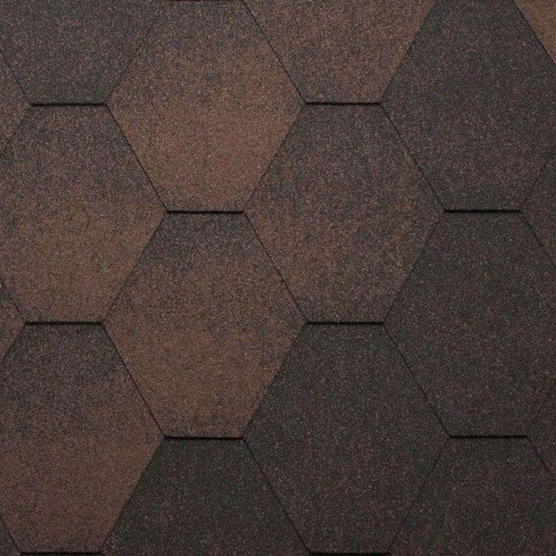 Гибкая битумная черепица Katepal Jazzy (Джази), коричневый